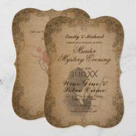 Halloween Murder Mystery Party  Calligrafie Kaart