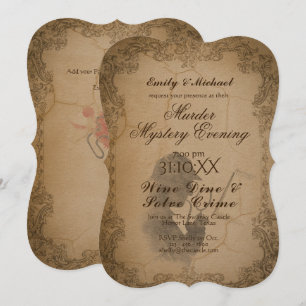 Halloween Murder Mystery Party  Calligrafie Kaart