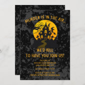 Halloween Murder Mystery Party Kaart (Voorkant / Achterkant)