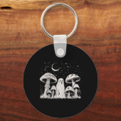 Halloween Mushroom Ghost Grunge 90 Aesthet Sleutelhanger (Voorkant)