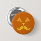 Halloween Mustache Pumpkin-knoppen Ronde Button 5,7 Cm (Voorkant /achterkant)