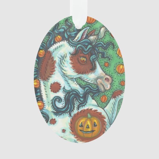 HALLOWEEN MUSTANG, WILD UNICORN HOLIDAY ORNAMENT (voorkant)