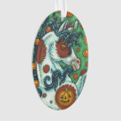HALLOWEEN MUSTANG, WILD UNICORN HOLIDAY ORNAMENT (voorkant)