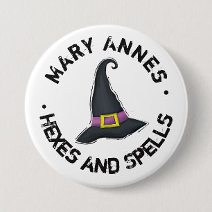 Halloween Muts van een Lieve Heks met Magische Spr Ronde Button 7,6 Cm
