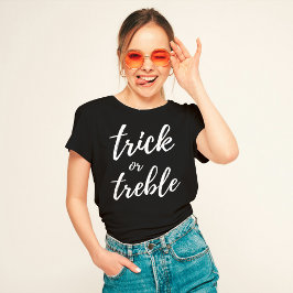 Halloween muziek leraar truc of treble T-shirt