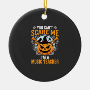 Halloween muziekleraar griezelige pompoen grafisch keramisch ornament