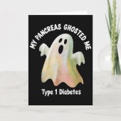 Halloween My Pancreas Ghosted Me Diabetes Boys &am Kaart (Voorkant)