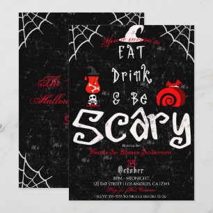 Halloween Mysterie Diner Eet Drink Wees Schrikbare Kaart