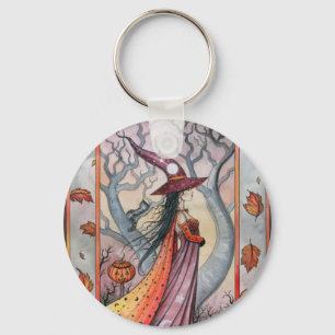 Halloween Mystic Heks door Molly Harrison Sleutelhanger