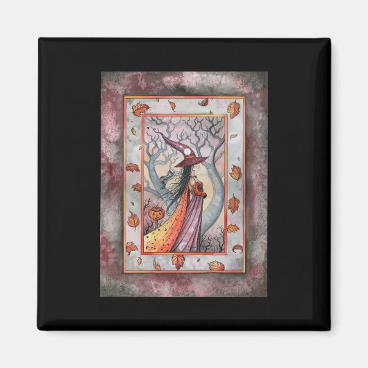 Halloween Mystic Witch door Molly Harrison Magneet (Voorkant)