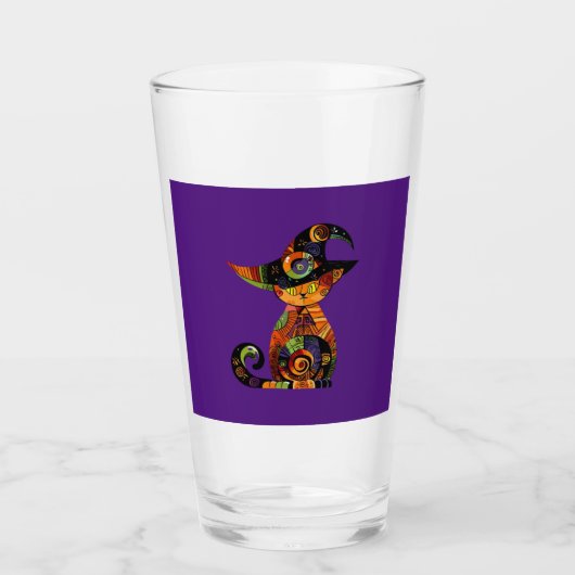 Halloween/mystiek/kat/herfst Glas (Voorkant)
