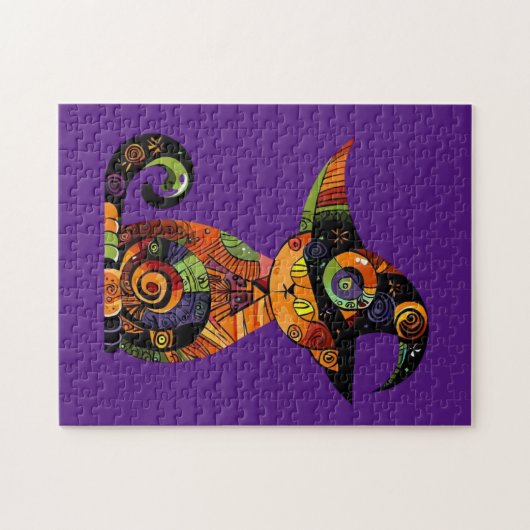 Halloween/mystiek/kat/herfst Legpuzzel (Horizontaal)
