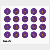 Halloween/mystiek/kat/herfst Ronde Sticker (Vel)