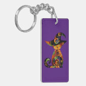 Halloween/mystiek/kat/herfst Sleutelhanger (Voorkant Links)