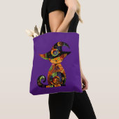 Halloween/mystiek/kat/herfst Tote Bag (Dichtbij)