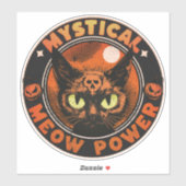 Halloween Mystiek Meow Power Sticker (Vel)