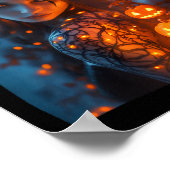 Halloween mystieke betoverende heks gloeiende pomp poster (Hoek)