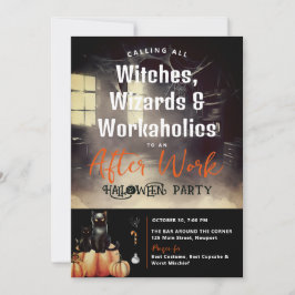 Halloween na-werk Party Zwart Kat Pompoen Zwart Kaart