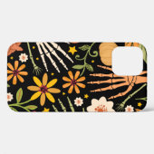 Halloween naadloos patroon met botten en flora Case-Mate iPhone case (Achterkant (horizontaal))