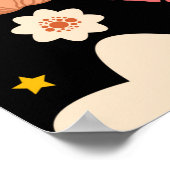 Halloween naadloos patroon met botten en flora poster (Hoek)