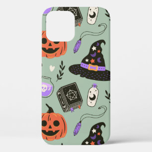 Halloween naadloos patroon met heks pet, pompoen  Case-Mate iPhone case
