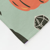 Halloween naadloos patroon met heks pet, pompoen  fleece deken (Hoek)