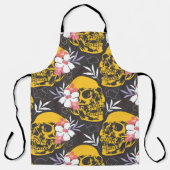 Halloween naadloos patroon met kleurrijk en eng schort (Voorkant)