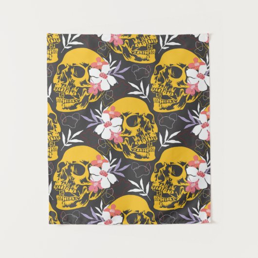 Halloween naadloos patroon met kleurrijk en eng wandkleed (Voorkant)