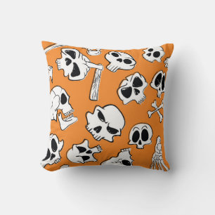 Halloween naadloos patroon met schedels en botten. kussen