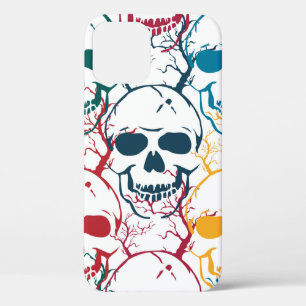 Halloween naadloos patroon met schedels. Kleurstof Case-Mate iPhone Case