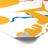 Halloween naadloos patroon met schedels. Kleurstof Poster (Hoek)