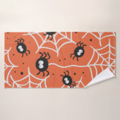 Halloween naadloos patroon met spinnen en web. badhanddoek (Badhanddoek)