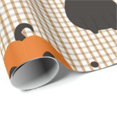 Halloween naadloos patroon met zwarte kat en ghos cadeaupapier (Rol Hoek)