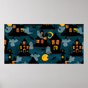 Halloween  naadloze Pa in gevlekte buurt Poster