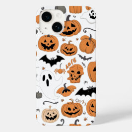Halloween Naadloze Patroon Tapestry Spooky & Fun Case-Mate iPhone 14 Hoesje
