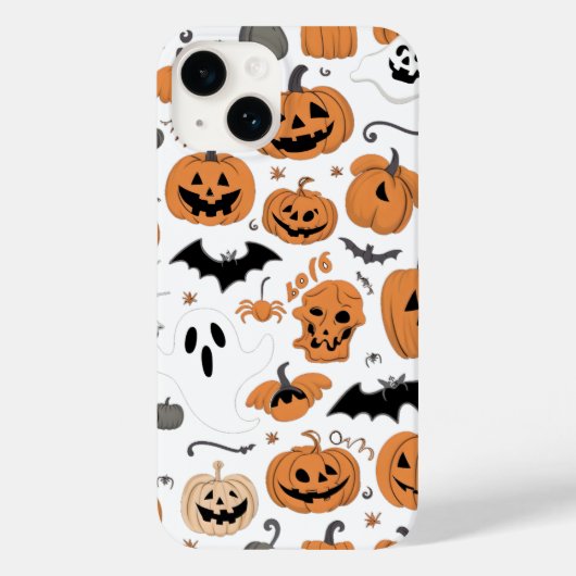 Halloween Naadloze Patroon Tapestry Spooky & Fun Case-Mate iPhone Case (Achterkant)