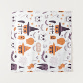 Halloween Naadloze Patroon Tapestry Spooky & Fun Wandkleed (Voorkant (horizontaal))