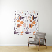 Halloween Naadloze Patroon Tapestry Spooky & Fun Wandkleed (In Situ (horizontaal))