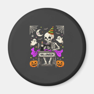 Halloween Naaien Skelet Spookachtige Geest Pompoen Magneet