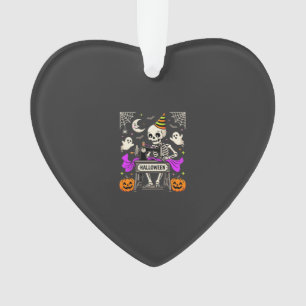 Halloween Naaien Skelet Spookachtige Geest Pompoen Ornament