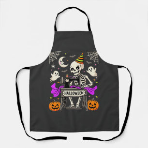 Halloween Naaien Skelet Spookachtige Geest Pompoen Schort