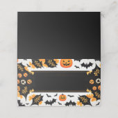 Halloween naam plaats kaart plaatskaartje (Buitenkant ongevouwen)
