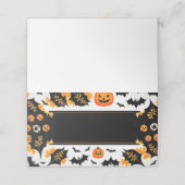 Halloween naam plaats kaart plaatskaartje (Buitenkant ongevouwen)