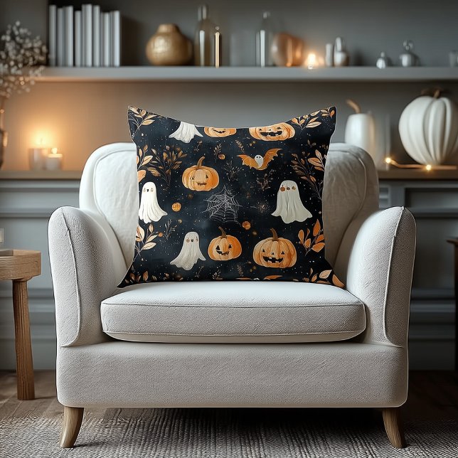 Halloween naamkussen – Pompoenen, geesten & herfst Kussen (Creator heeft geüpload)