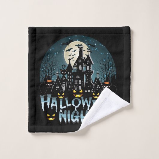 Halloween nacht bad handdoek (Wasdoekje)