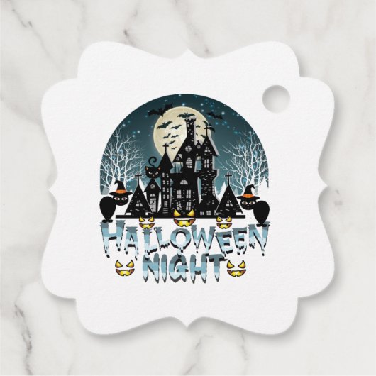 Halloween nacht bedankjes labels (Achterkant)