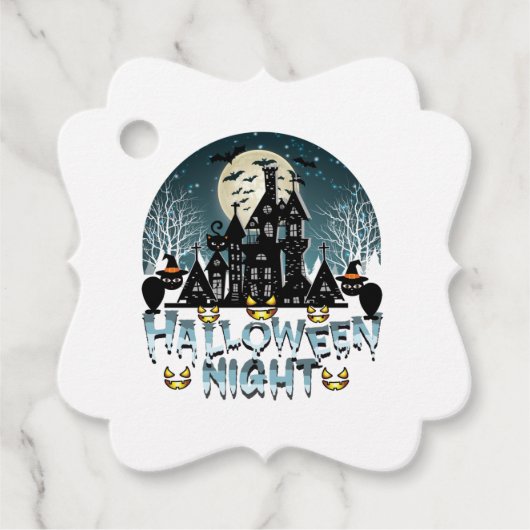 Halloween nacht bedankjes labels (Voorkant)