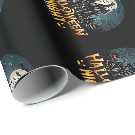 Halloween nacht cadeaupapier (Rol Hoek)
