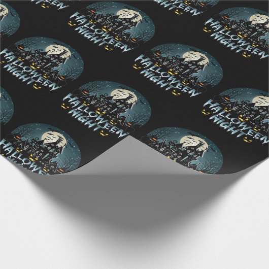 Halloween nacht cadeaupapier (Hoek)