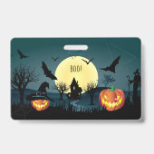 Halloween Nacht Feest Carnaval Trendy Badge (Achterkant)